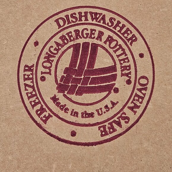 Longaberger Button Basket Warmer Brick Terracotta 30198 Weave Pattern New - Picture 8 of 10